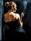 Fabian Perez Famous Paintings - Sensual Touch in the Dark
